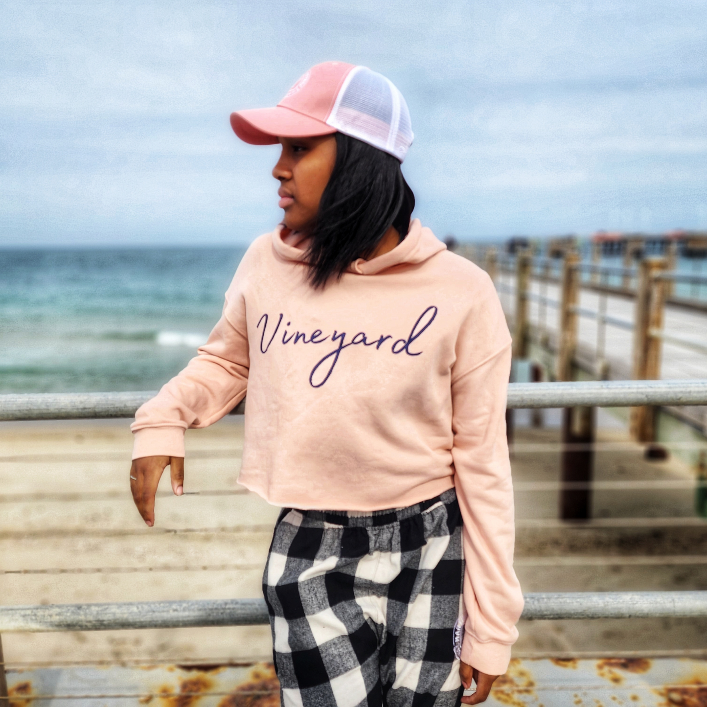 Vineyard Crop Top (Peach)