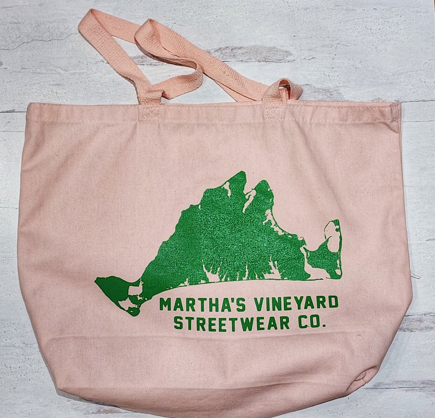 Load image into Gallery viewer, MV Streetwear Tote (Preppy Pink &amp;amp; Green)
