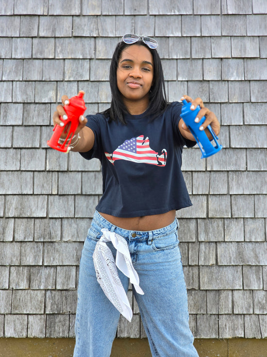 American Flag Crop Top