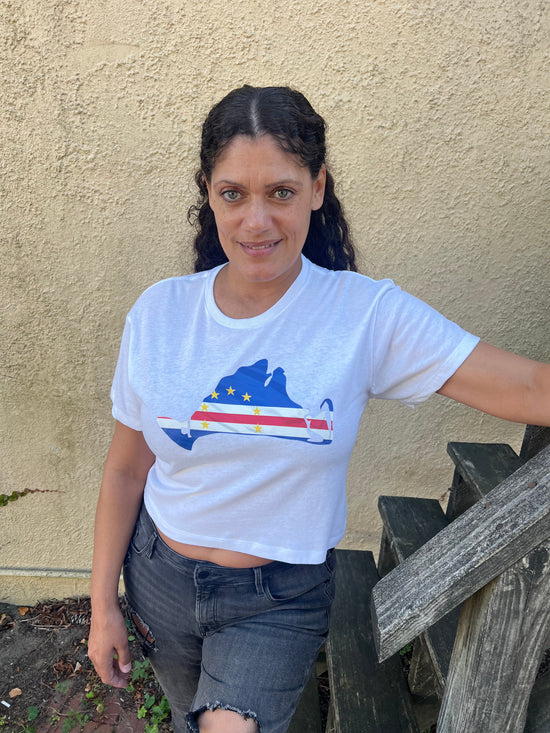 Cape Verdean Flag Crop Tee