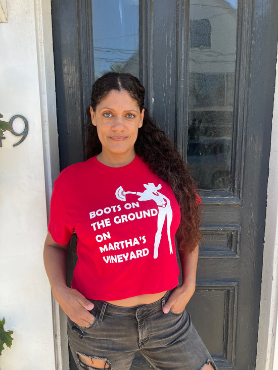 Boots On The Ground Marthas Vineyard Crop Tee