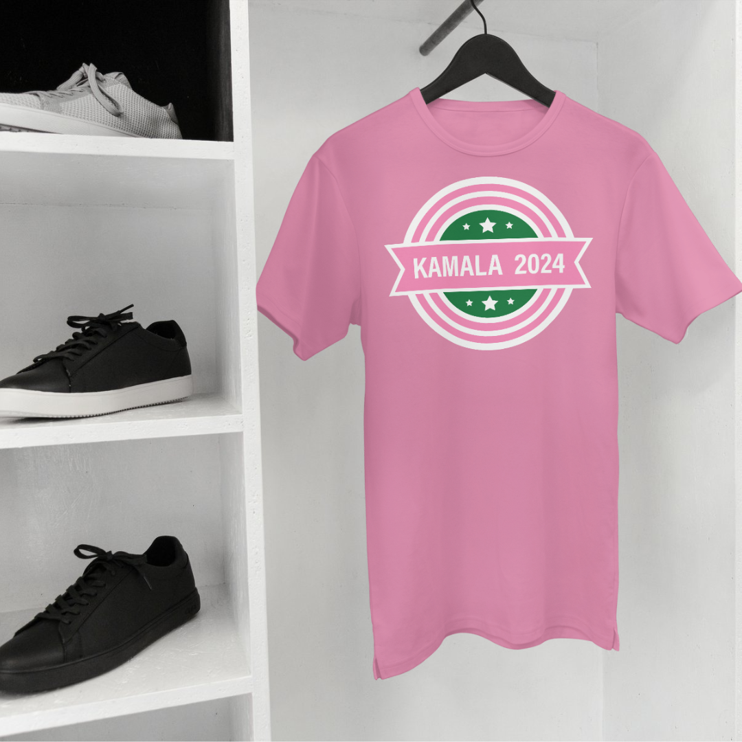 Kamala 2024 Tee (Pink and Green)