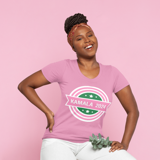 Kamala 2024 Tee (Pink and Green)